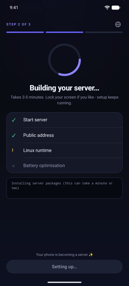 Setup building your server